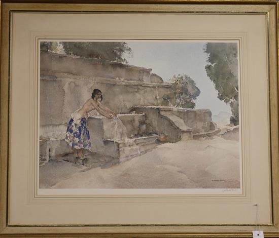 William Russell Flint, Isabella of Lucenay, lithograph, signed in pencil, 20.5 x 27ins
